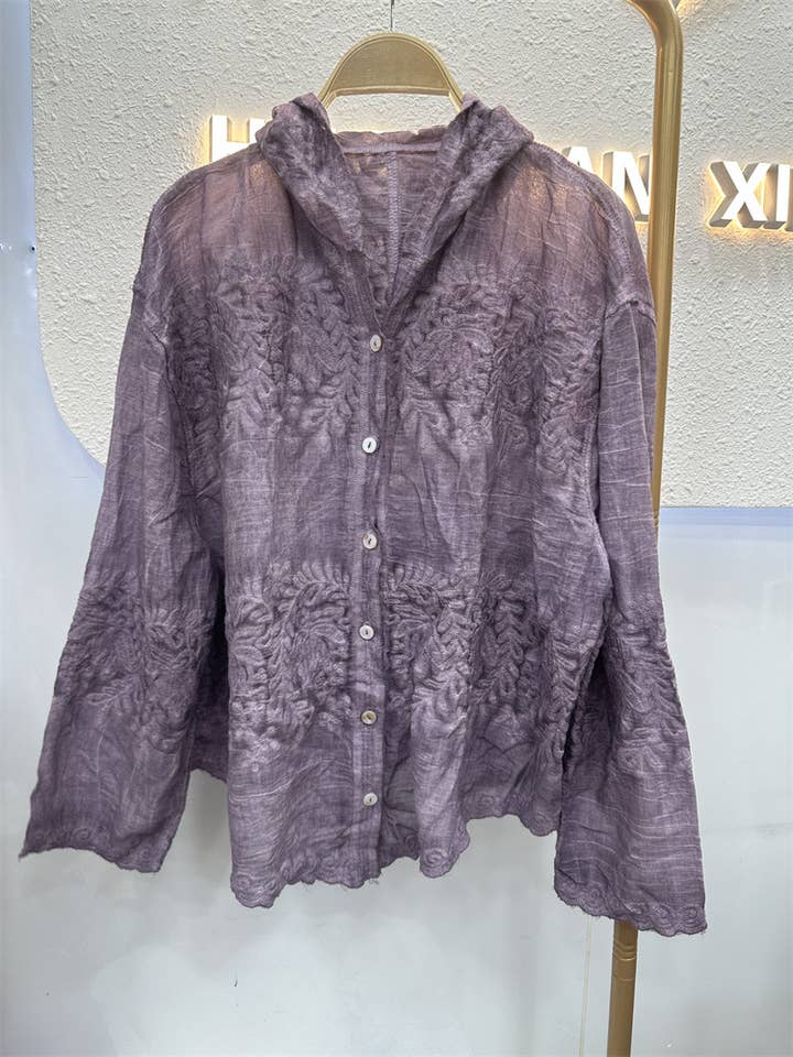 Hope & Sunshine - Wholesale Button Down Shirt - Women's - Embroidered Lace Blouse5