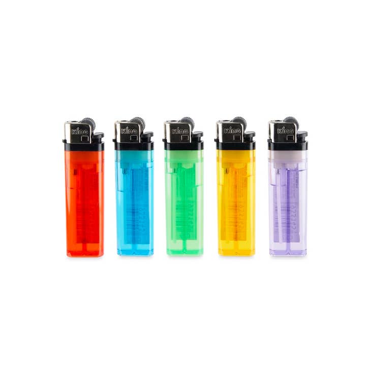 Cannatron - Wholesale Lighter - King Classic Disposable Butane Lighter Assorted Color Display – 50ct