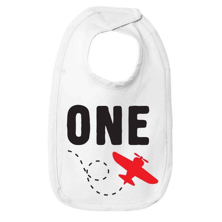 Airplane Smash Cake Bib for wholesale by Huckleberry Road Creations