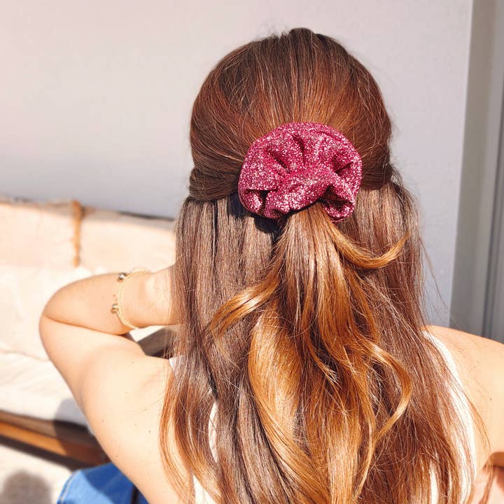 CHOUCHOU BRILLANTE ROSA / accesorio para el cabello mujer para venta al por mayor de Laure Derrey