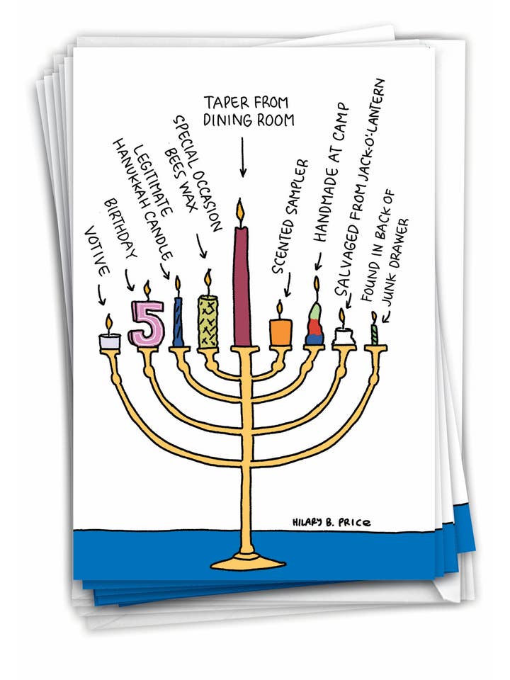 Boîte de 12 cartes de Noël - Menorah Candles pour la vente par NobleWorks