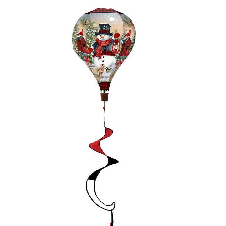 Snowman and Friends Hot Air Balloon Spinner for wholesale by Briarwood Lane