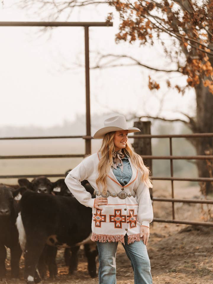 Blush Out West Wholesale - Wholesale Cardigan - Women's - The Hereford Heritage Cardigan1