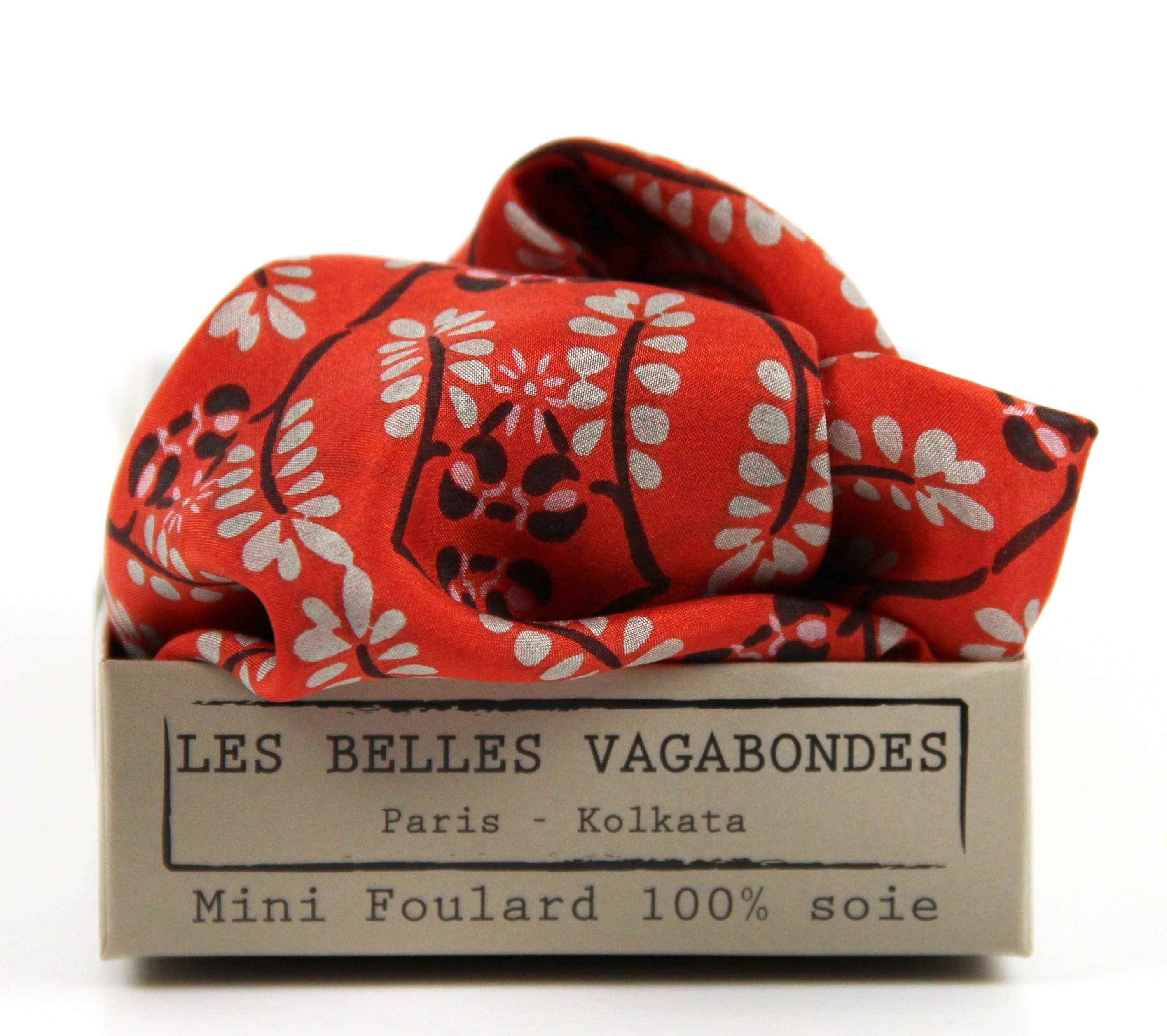 Les Belles Vagabondes - Wholesale Head Scarf - Women's - Mini Albertine Orange1