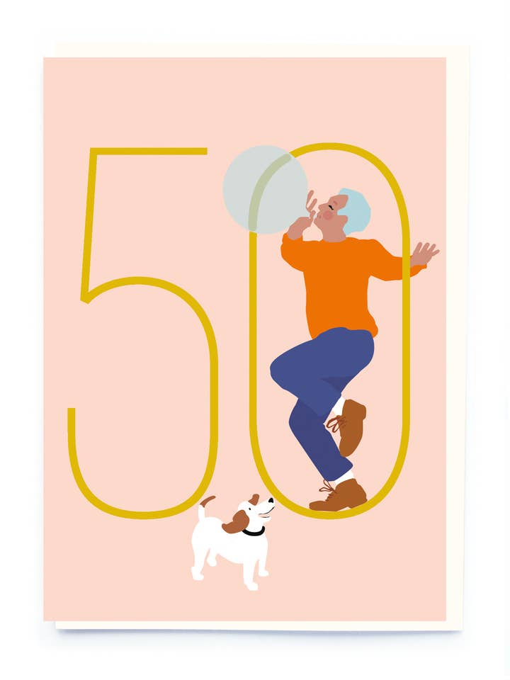 Mens age 50 everyday greeting card for wholesale by Noi Publishing