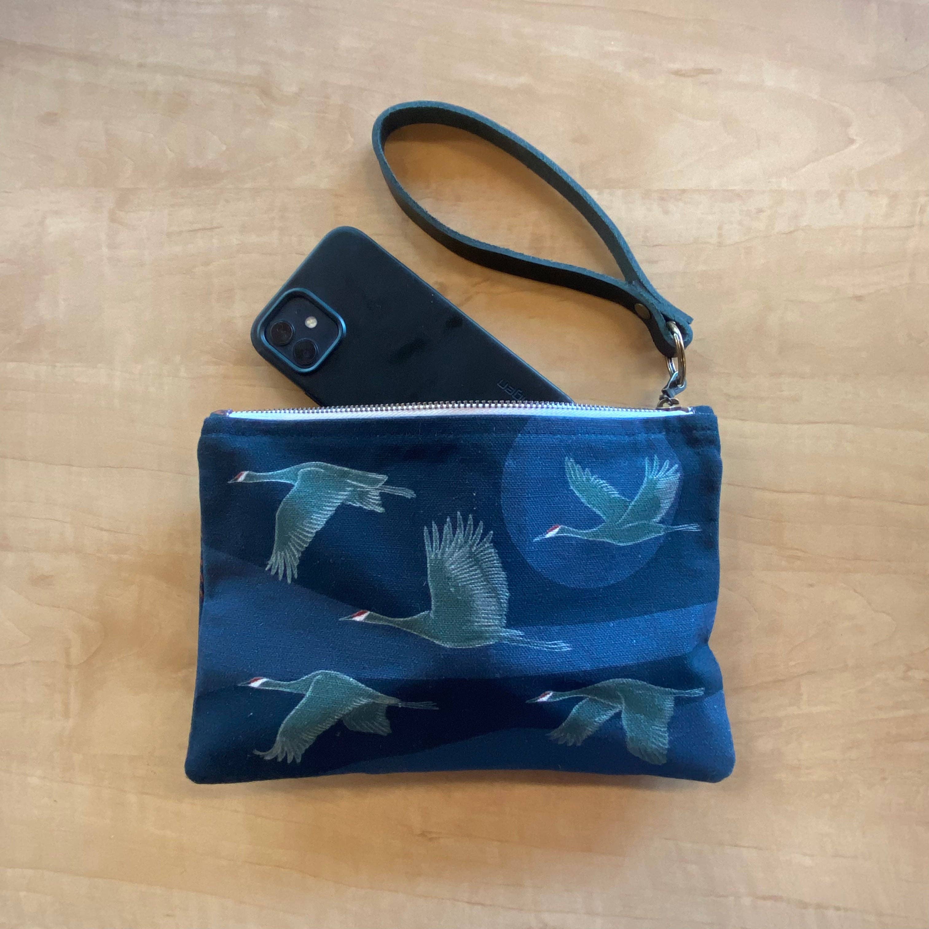 Jen Fox Studio - Wholesale Pouch - Women's - Sandhill Cranes Zipper Pouch - Large3