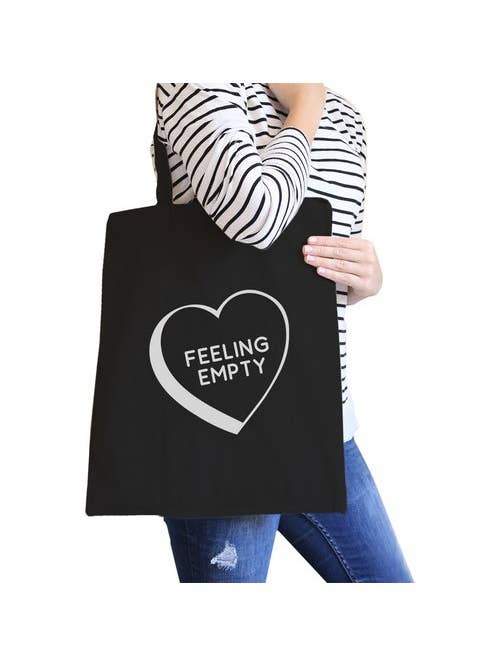 Feeling Empty Heart Canvas Bag for wholesale by 365 In Love