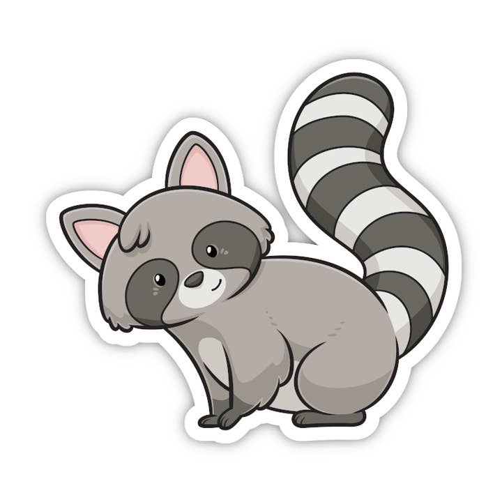 Raccoon Sticker | Fun Animal Sticker For Boys, Girls, Kids for wholesale by Vancity Stickers