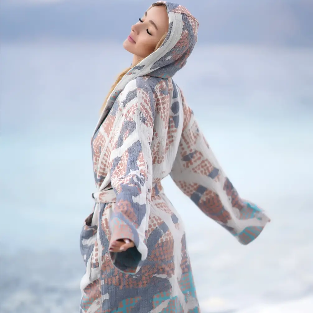 Bagno Milano - Vente Peignoir – femme - Collection de peignoirs et ponchos en peshtemal bio Bagno Milano12