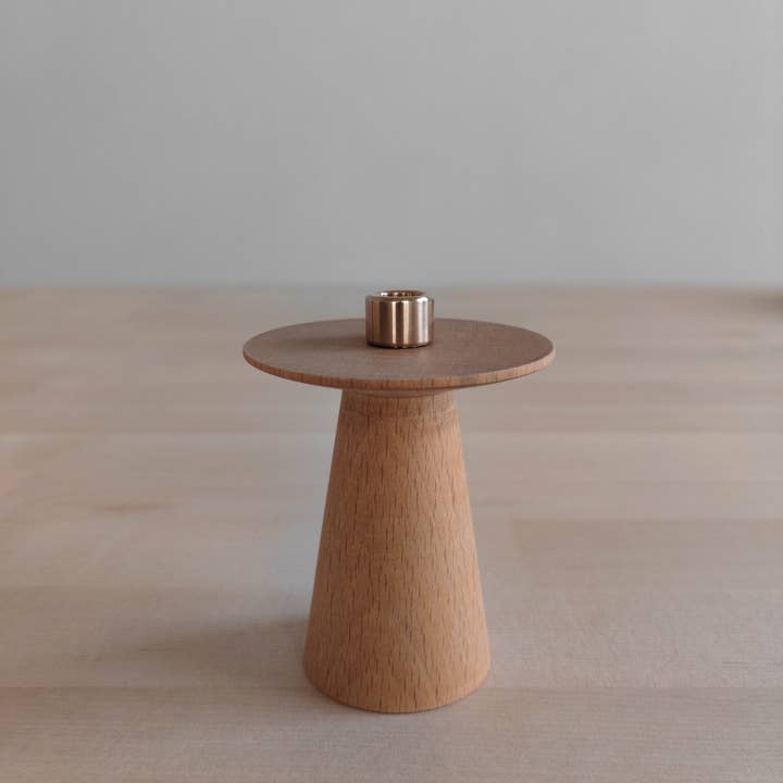 korys - Wholesale Candle Holder - Oiled beech wood candle holder / 1 pcs.1