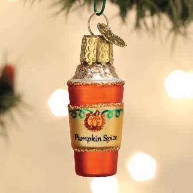 Mini Pumpkin Spice Latte Ornament for wholesale by Old World Christmas