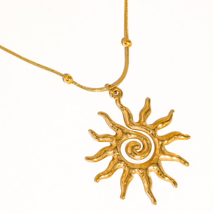 Taiyo 18K Gold Non-Tarnish Boho Sun Necklace and other Purchase Wholesale boho charms. Free Returns & Net 60 Terms on Faire trending on Faire.