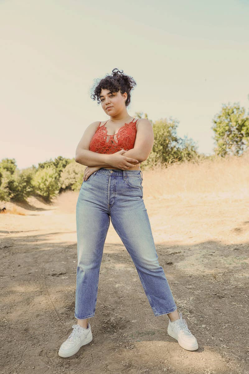 Leto Accessories - Wholesale Bralette - Women's - Crochet Lace Longline Bralette–XL, Padded, Stylish Comfort🌼5