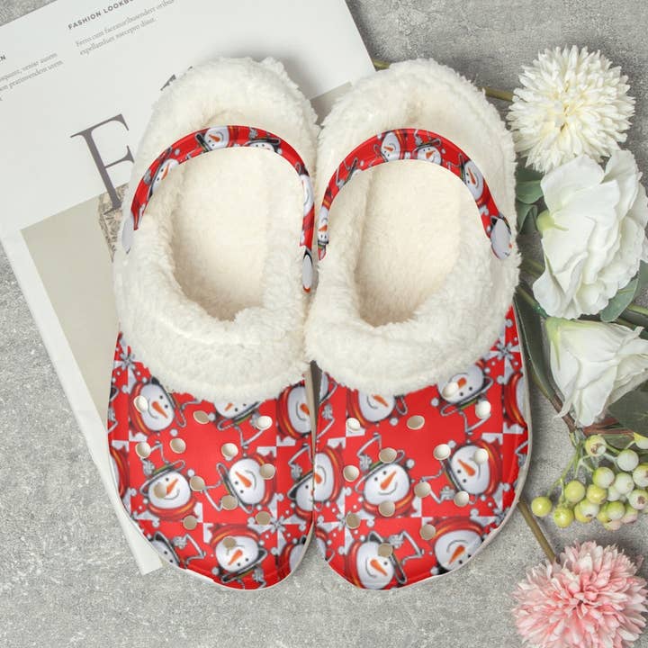 Snow Man's Delight Fuzzy Lined Juletræsko - 2 farver for engroshandel hos TFC&H Co.