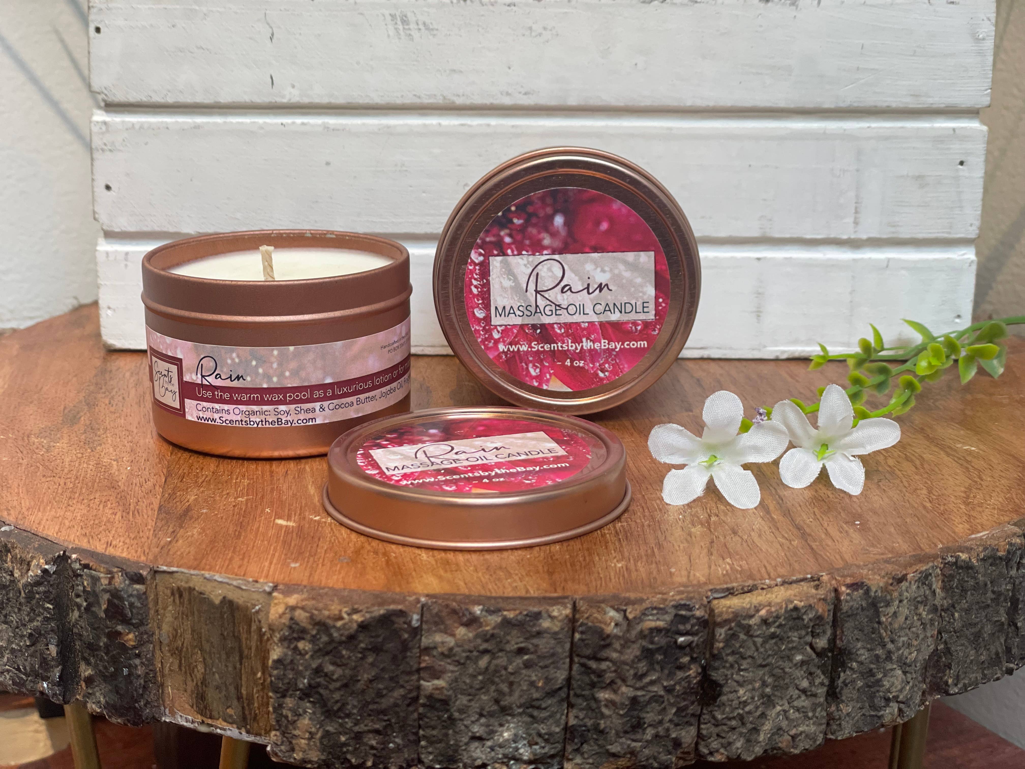 Scents by the Bay - Wholesale Travel Candles - 4 oz Travel Tin: Organic Massage Oil Candle7