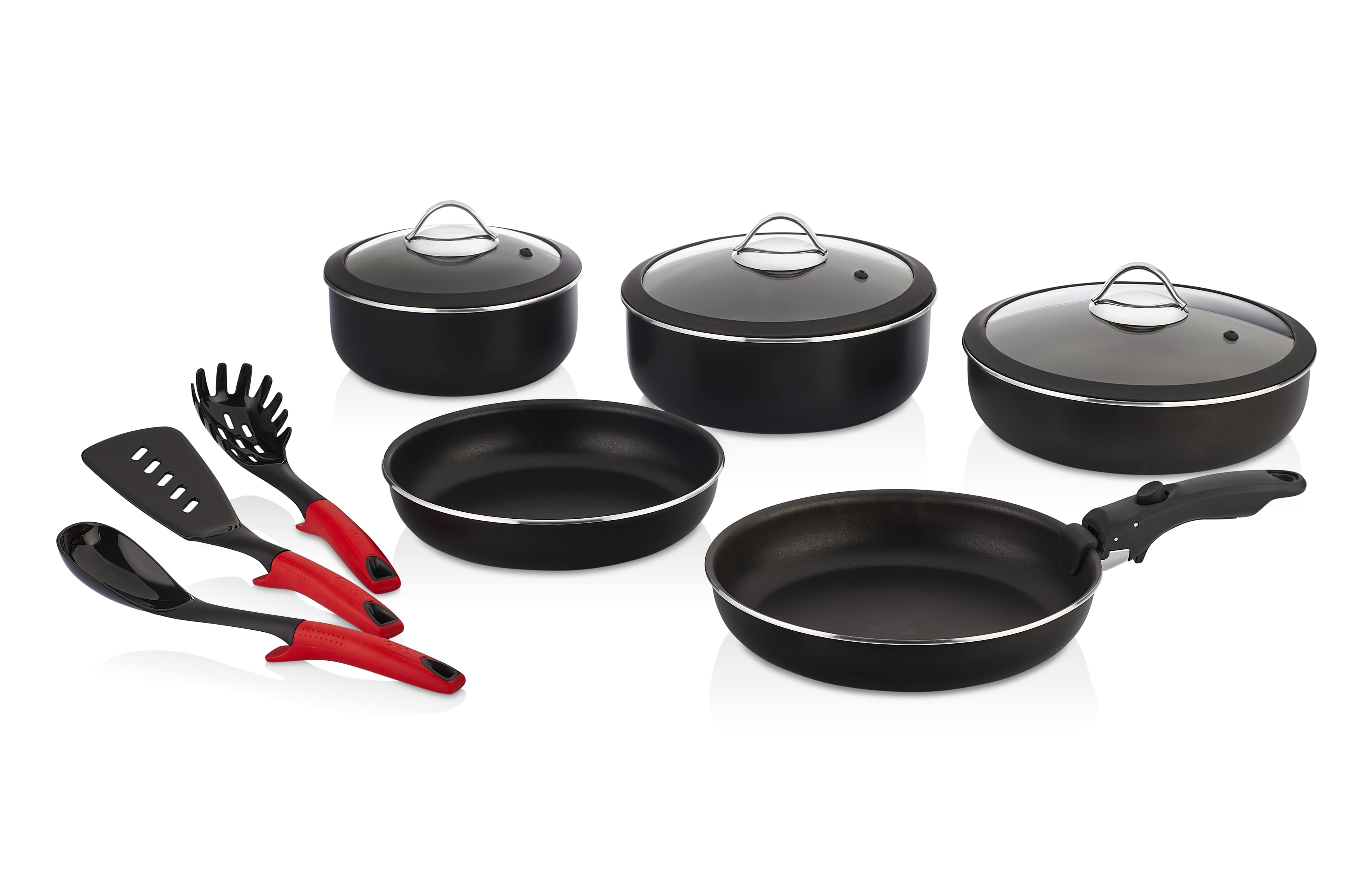 Papilla - Wholesale Cookware set - Motto 12-Pieces Detachable Handle Pans & Pots With Lids Cooking Set | Papilla's Best Cookware