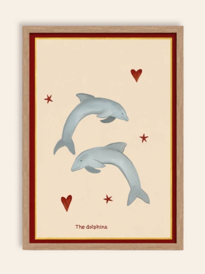 Giclee art Print - The Dolphins for wholesale by Queen of the Rodeo