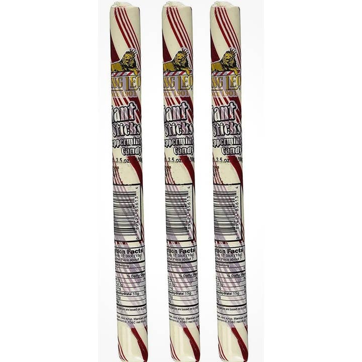 O'Shea's Candies Sweet Shop - Wholesale Hard Candy - Nostalgic Jumbo King Leo Peppermint💈3.5oz Stick Since 1901!