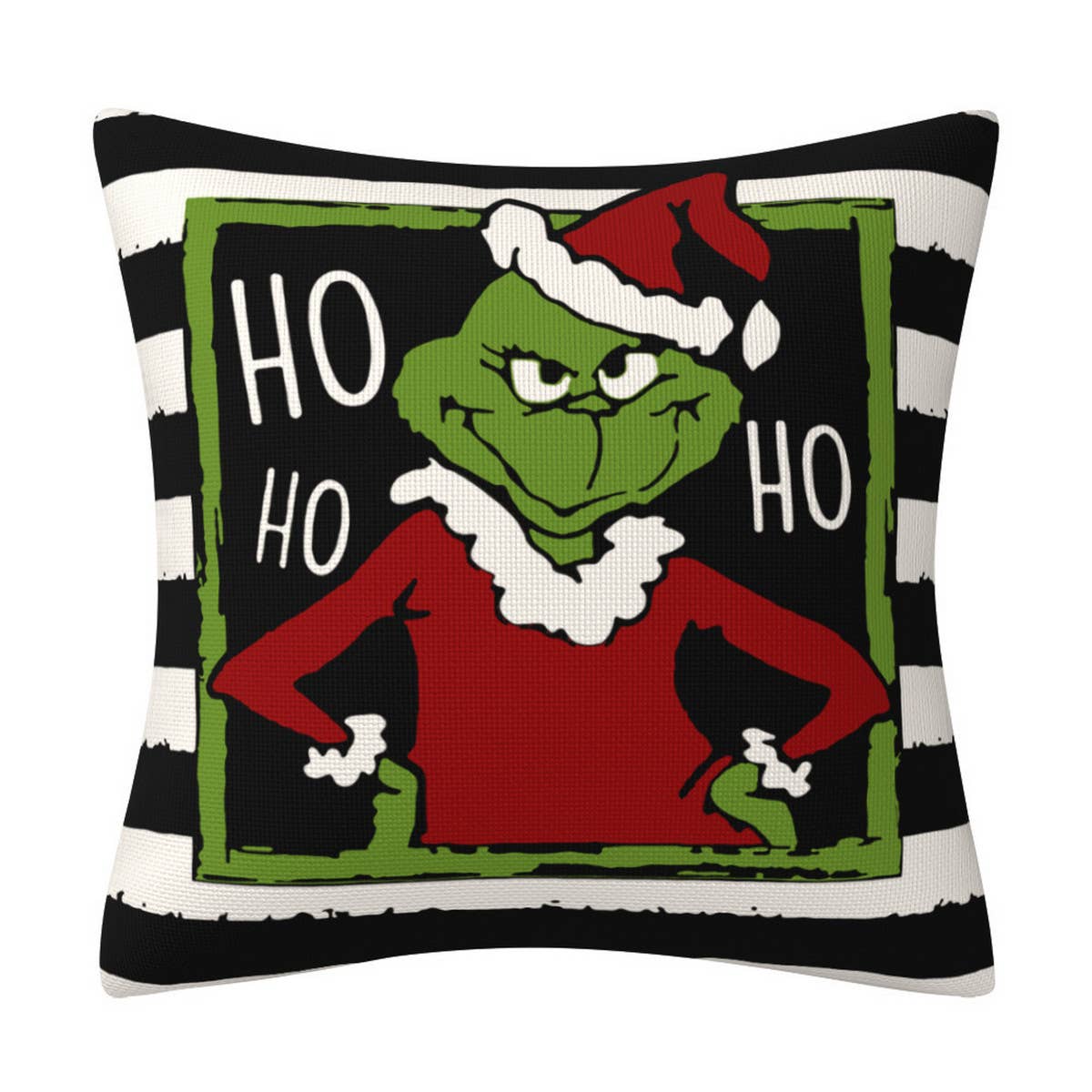 ACCITY - Wholesale Throw Pillow Cover - GRINCH CARTOON PRINT CHRISTMAS PILLOWCASE_CWMM13892