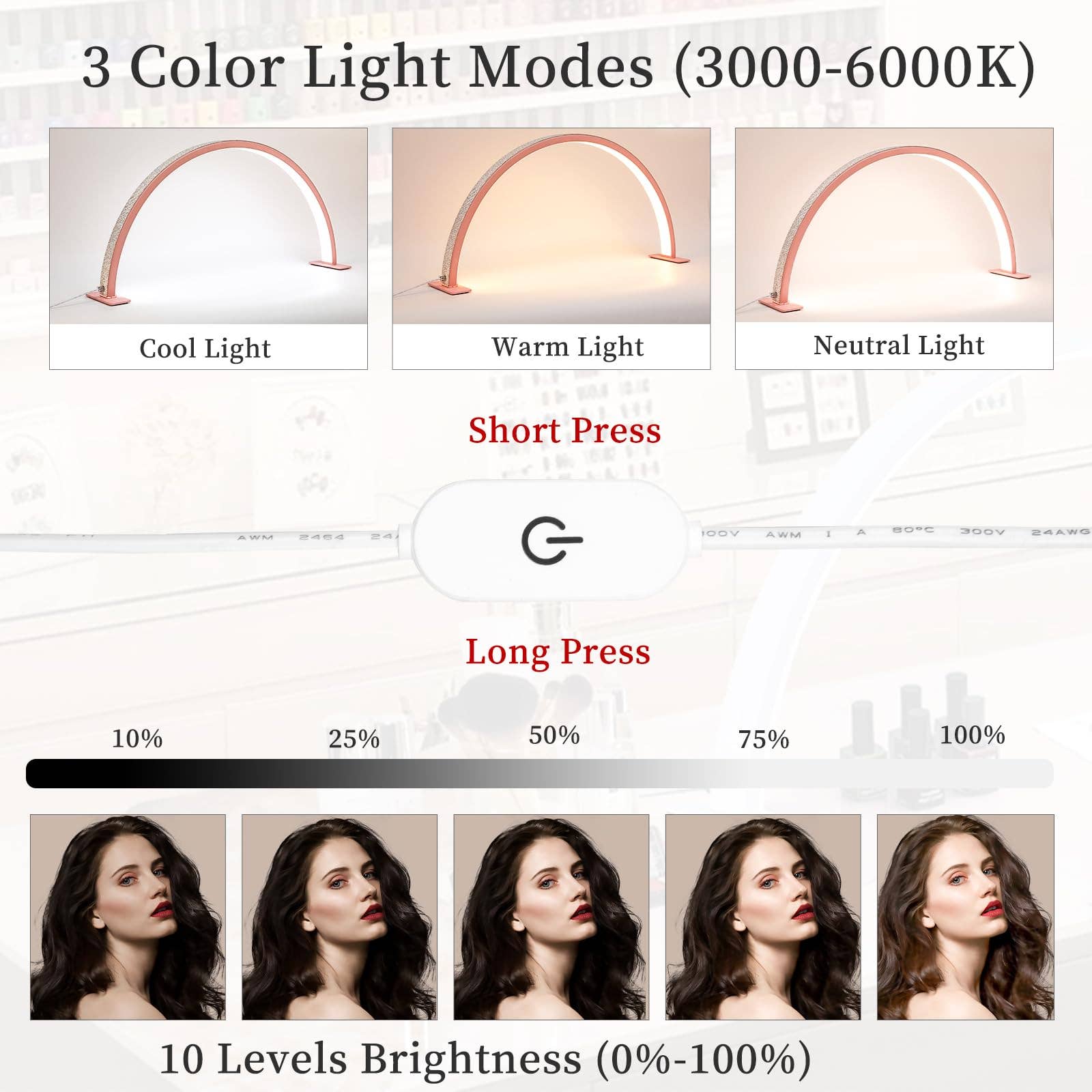 WHITE DIAMOND Half Moon Light Nail Lamp for Lash Eyelash Extension, Tattoo for wholesale on Faire13