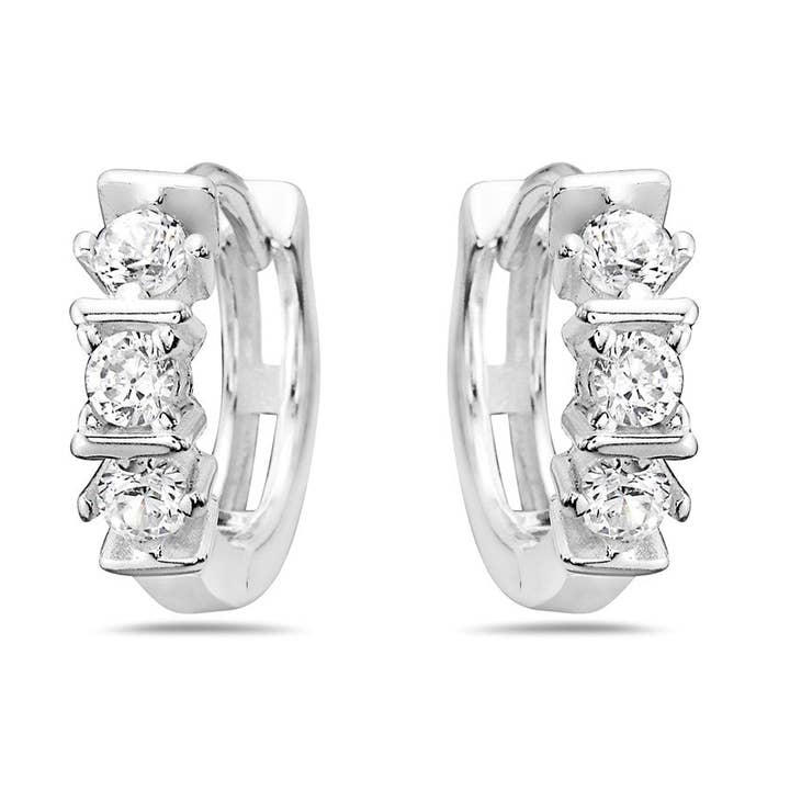 Bejeweled Huggies for wholesale by Pori Jewelry