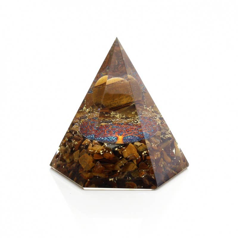 UniArt - Wholesale Spiritual Stone/Crystal - Hexagonal orgonite with sphere and natural stones14