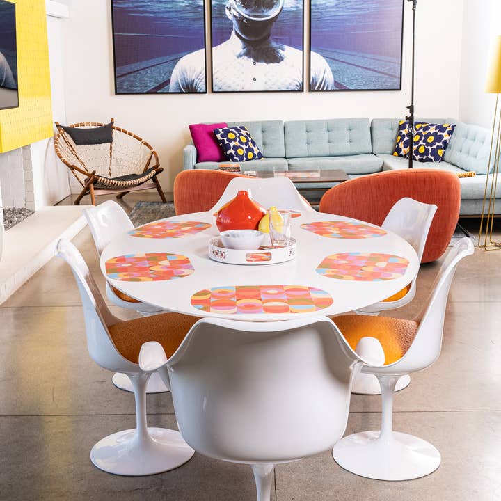 hide+seek SUPPLY CO - Vendita all'ingrosso Tovagliette - Tovaglietta ovale in tessuto bifacciale Blink 30,5 x 43,7 cm di diametro6