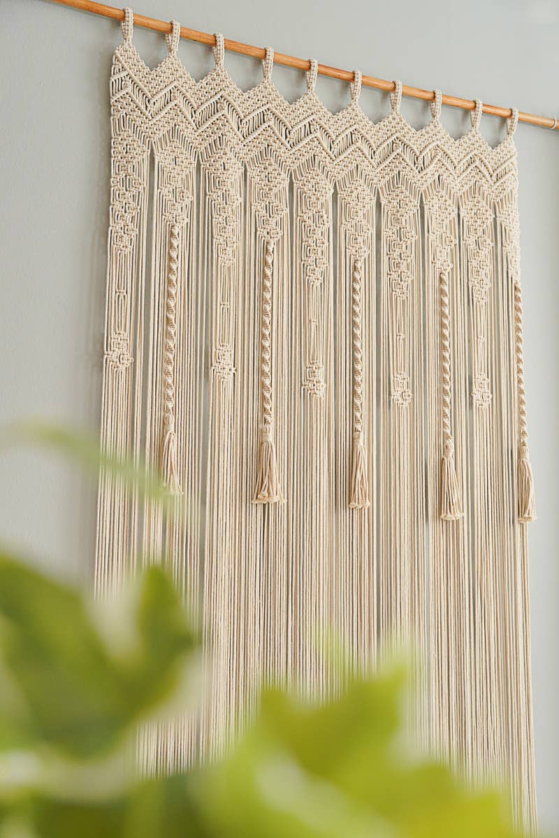 BeanDaikon – wholesale Curtain – Macrame Boho Tassel  Curtain C168