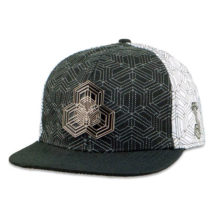 Casquette Snapback Isomatrix Noir Blanc pour la vente par Grassroots California