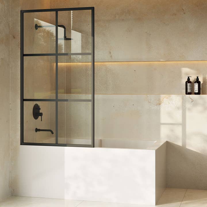 Swiss Madison - Wholesale Bath Pouf/Sponge - Virage 34 x 58 Framed Fixed Bathtub Door with Clear Glass