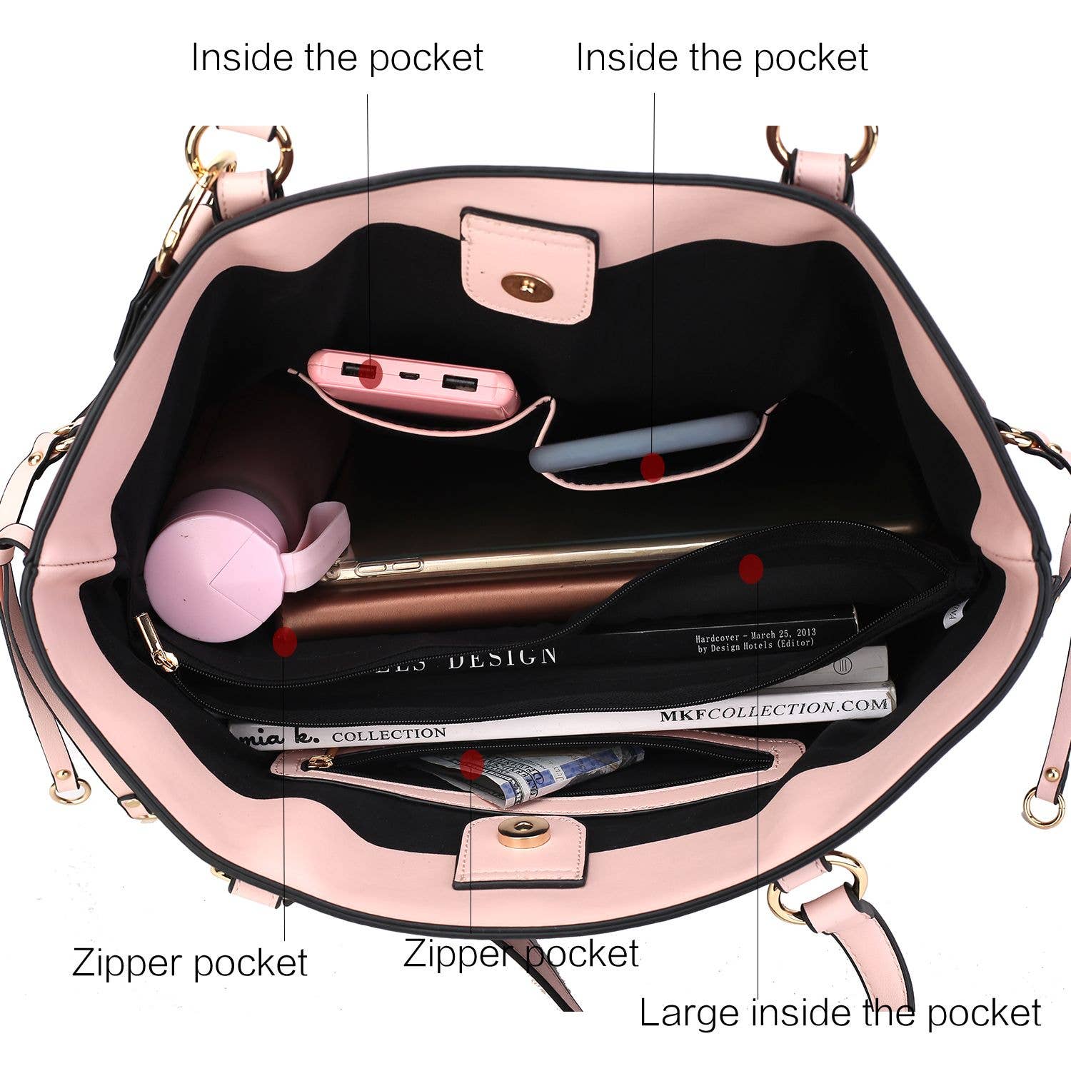 MKF Collection – wholesale Tote bag – Women's – Kioea Tote Hanbag, Wallet And Keyring Set Women by Mia k16