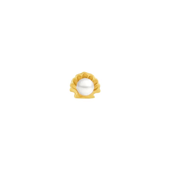 Oyster Pearl – 14K Gold Threadless/Threaded End for wholesale by Piercing-zone