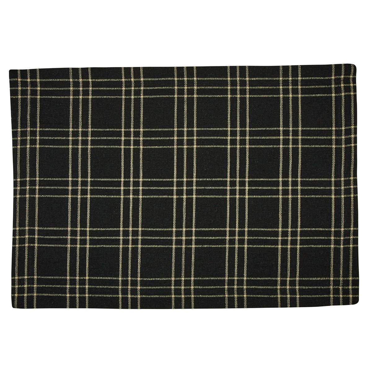 Wicklow Check 3 Dishtowel-1 Dishcloth Set - Black