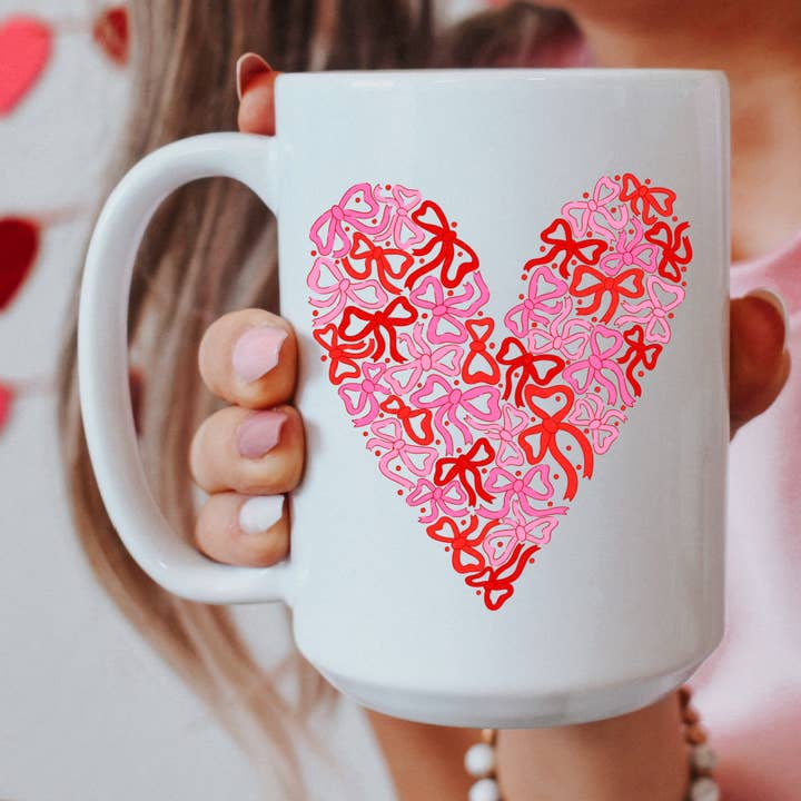 Mug and Mini - Wholesale Coffee Mug - Valentines day mug, Valentine mug, Bow mug, coffee mug0