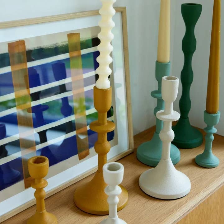 Bonheur du Jour - Wholesale Candle Holder - Solar Candle Holder - 15 cm - Ecru6