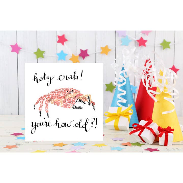Heliga Krabba! Hur gammal är du-kort för wholesale av Nicole Elders