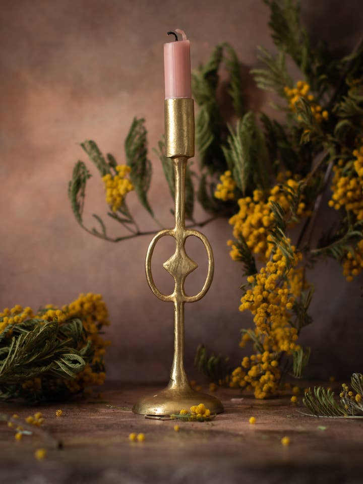 Nyame Biribi wo soro candle holder / stick for wholesale by Dear Katiopae