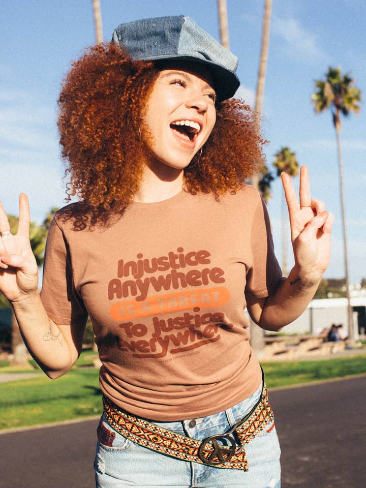 The Bee & The Fox - Wholesale T-Shirt (Graphic) - Women's - Injustice Anywhere is a Threat to Justice Everywhere