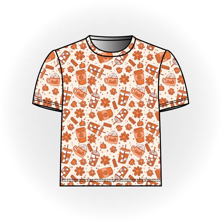 T-shirt basique épicé à la citrouille pour la vente par Quirky Kid Handmade