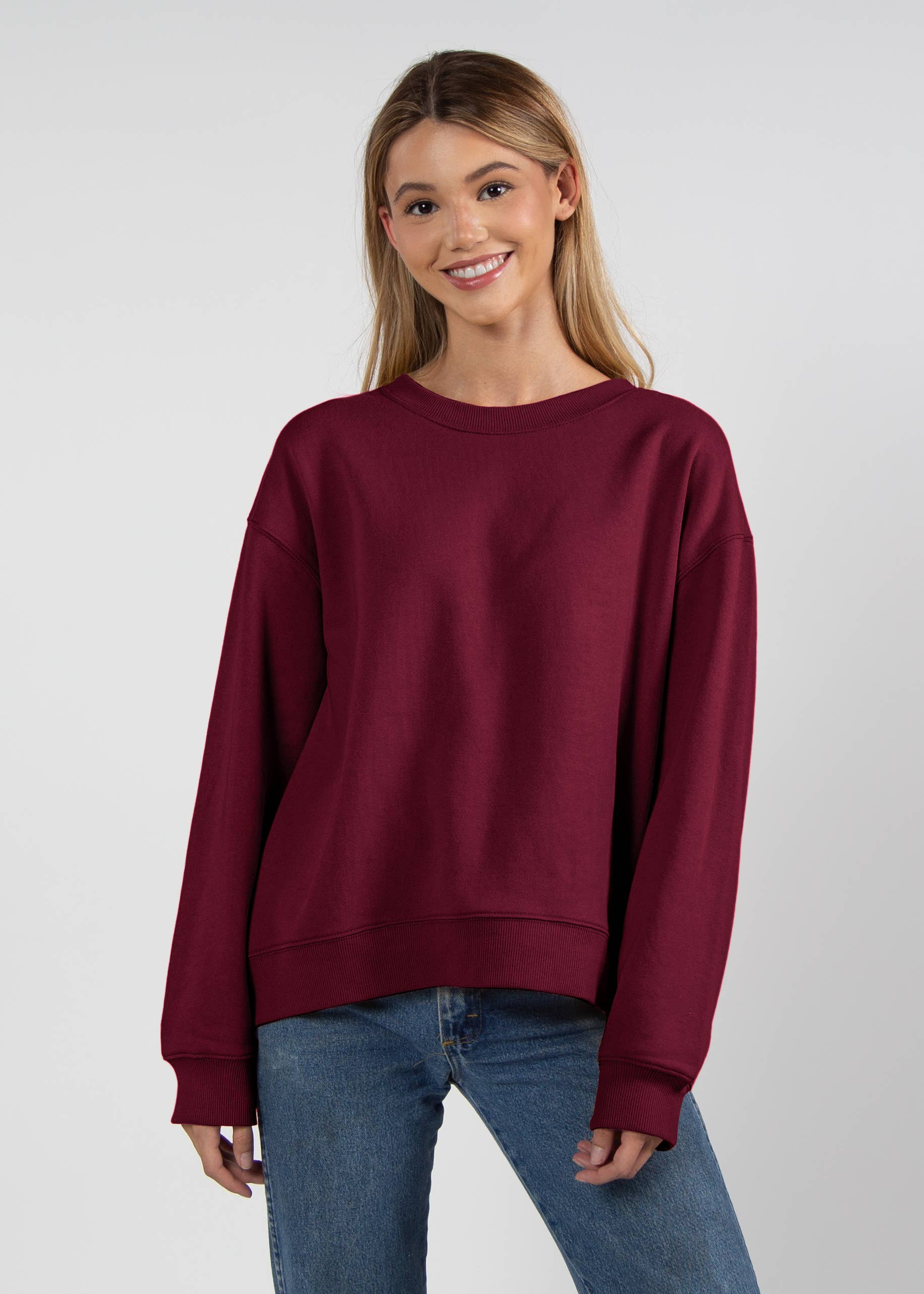 chicka-d - Wholesale Sweatshirt - Women's - Old School Crew, All Colors11