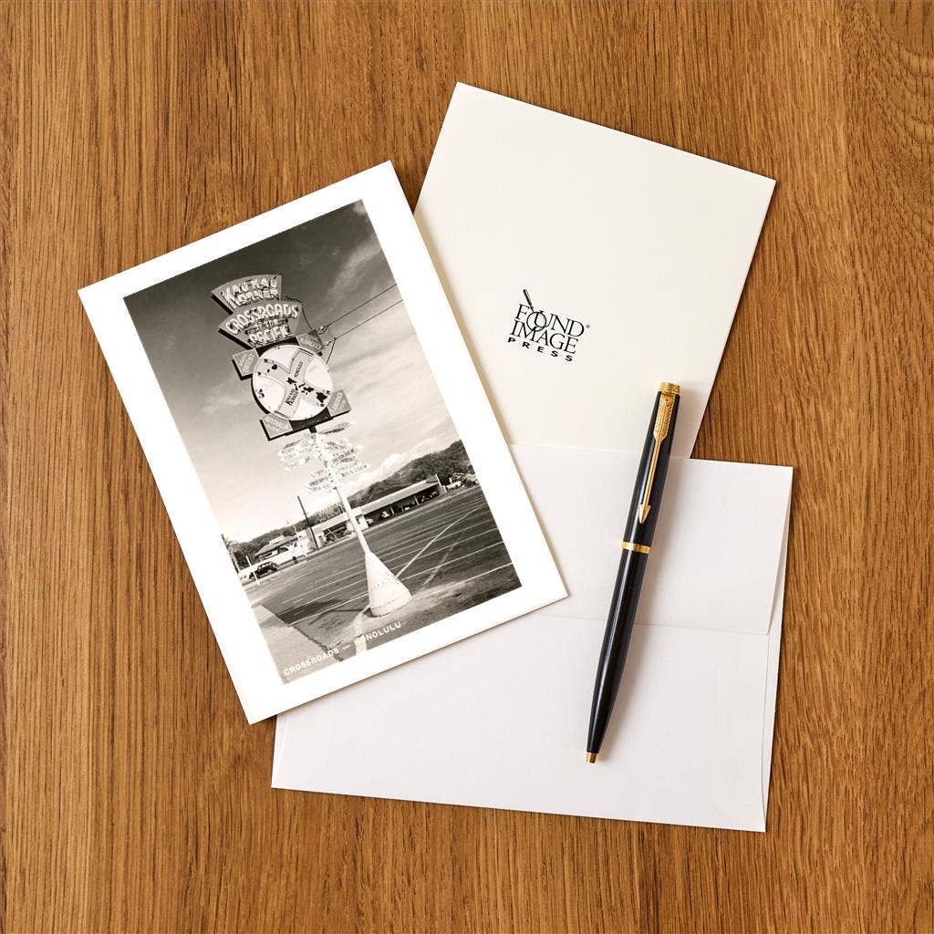 Found Image Press - Wholesale Stationery/Notecard Set - Greeting Card HI-102 Crossroads, Honolulu1