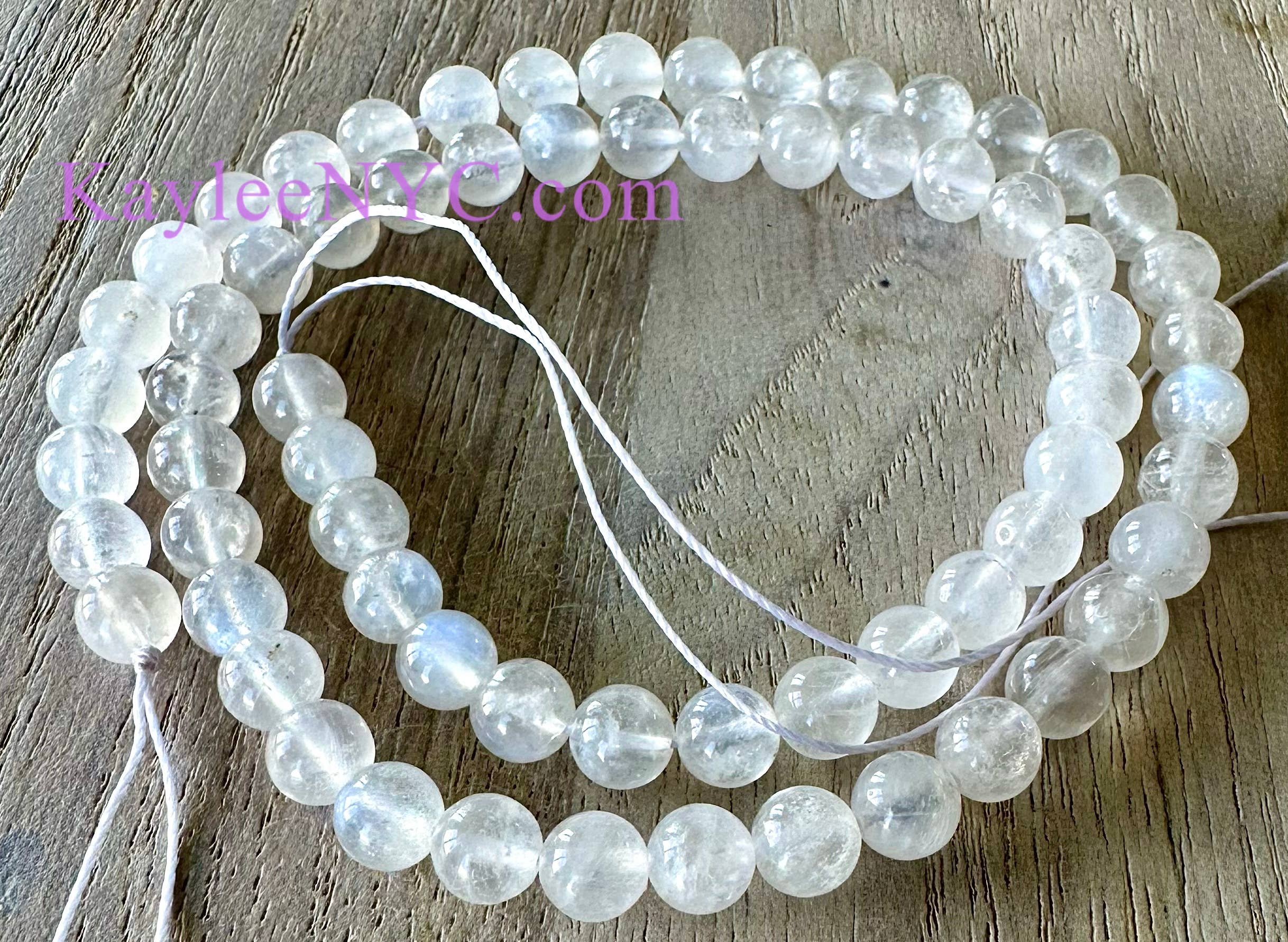 KayleeNYC - Wholesale Beads - Natural Moonstone beads 15.5” 3