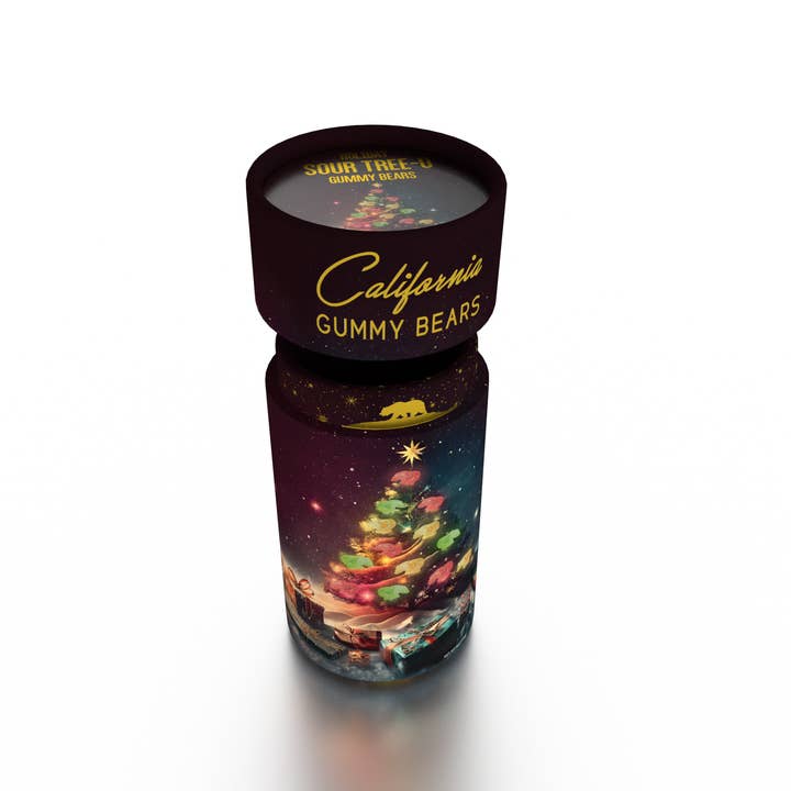 California Gummy Bears - Wholesale Gummy - HOLIDAY SOUR TREE-O - ORGANIC, VEGAN - CHRISTMAS GIFTS CANDY
