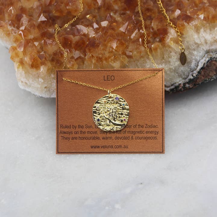 Leo Golden Age Zodiac Pendant for wholesale by Veluna