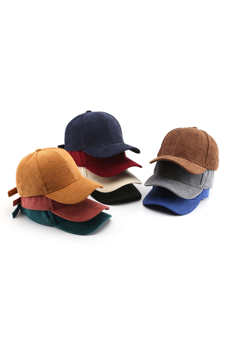 ACCITY - Wholesale Baseball Cap - Women's - Corduroy Baseball Cap Unisex Winter Warm Outdoor_CWAH051719