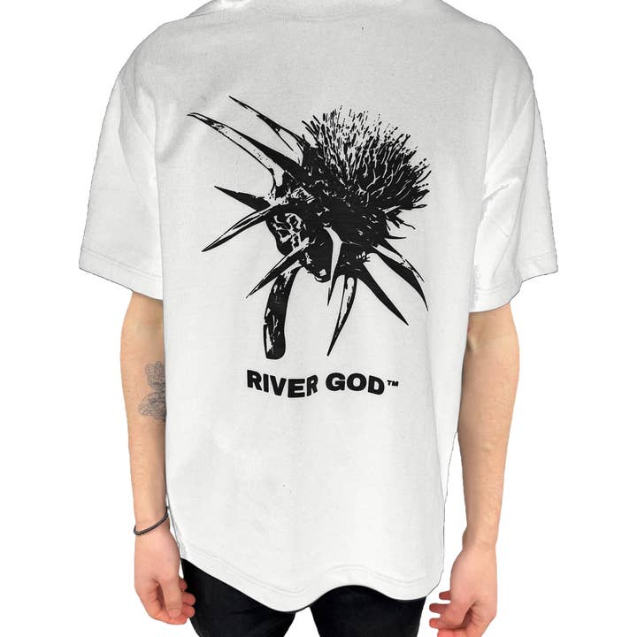 HERITAGE TEE WHITE for wholesale by RIVER GOD