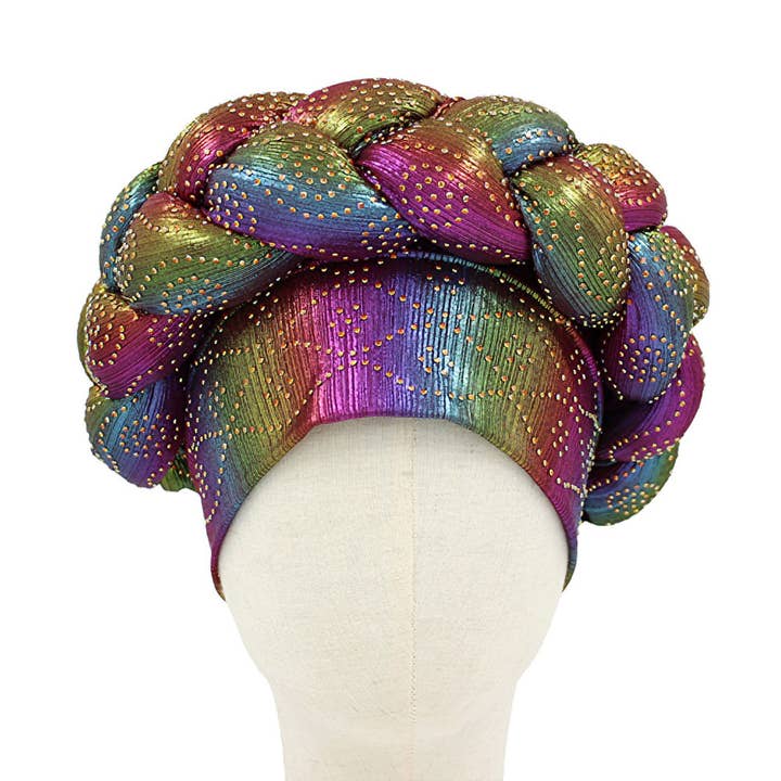 Sensibling Corp. - Wholesale Turban - Women's - Bling Studded Braided Turban Hair Wrap17