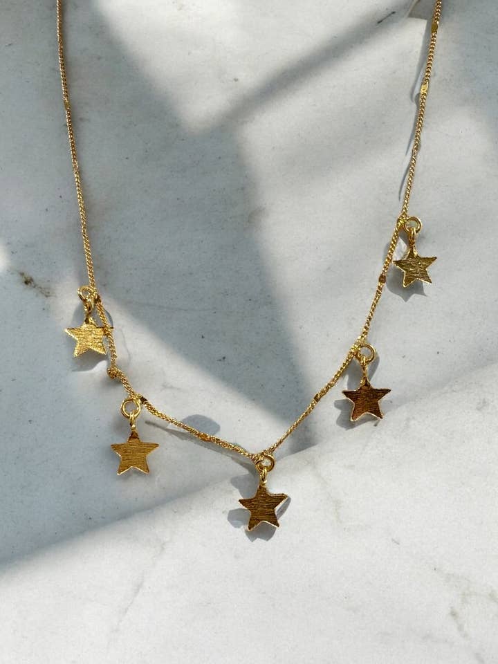 Stars Necklace – Celestial Charm, Gift-Ready Layer for wholesale by Heliconia Boutique