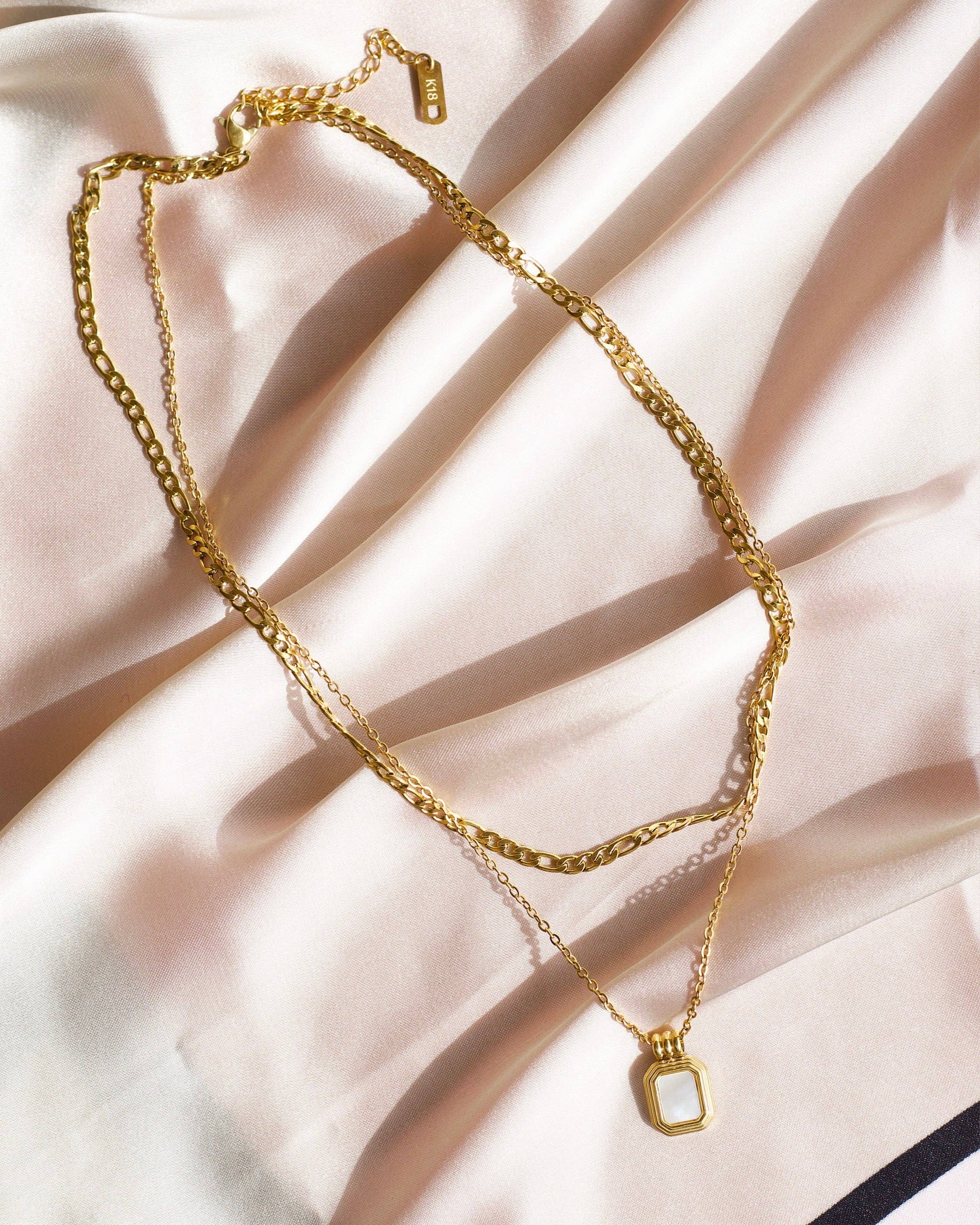 MeloMelo - Vente Colliers à pendentif - Moke - Chaîne à double collier9