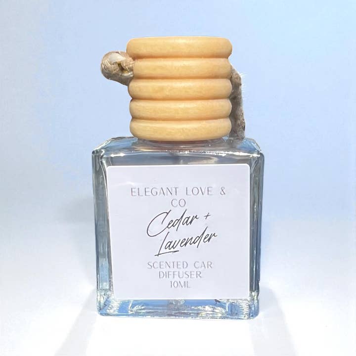 Cedar + Lavender Car Diffuser | Mahogany Teakwood Dupe for wholesale by Elegant Love &Co
